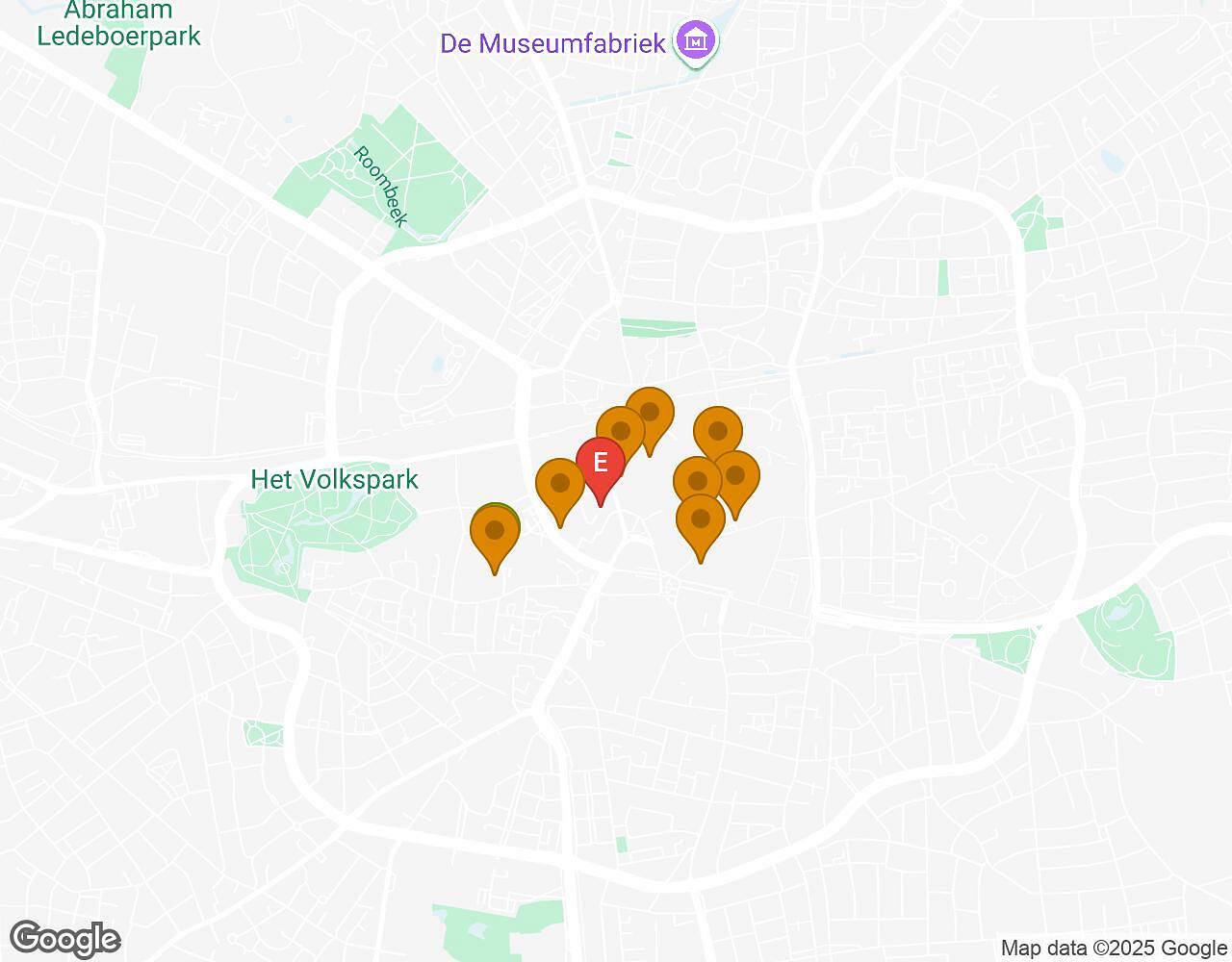 Carte interactive pour L'Affaire Walter ENSCHEDE indiquant le point de départ, le point d'arrivée et les points d'intérêt