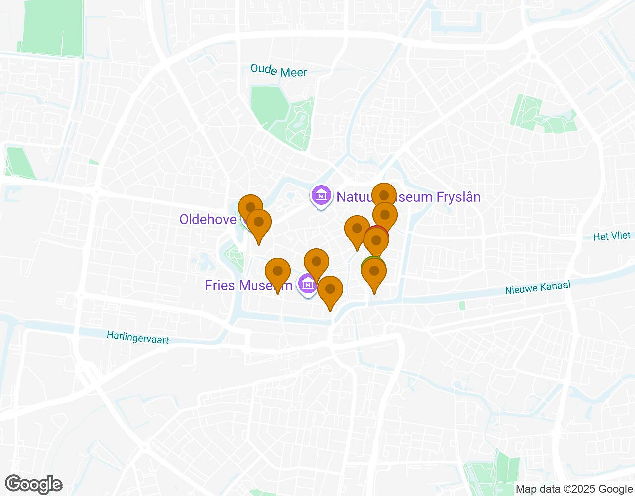 Interactive map for The Walter Case LEEUWARDEN showing start point, end point and points of interest