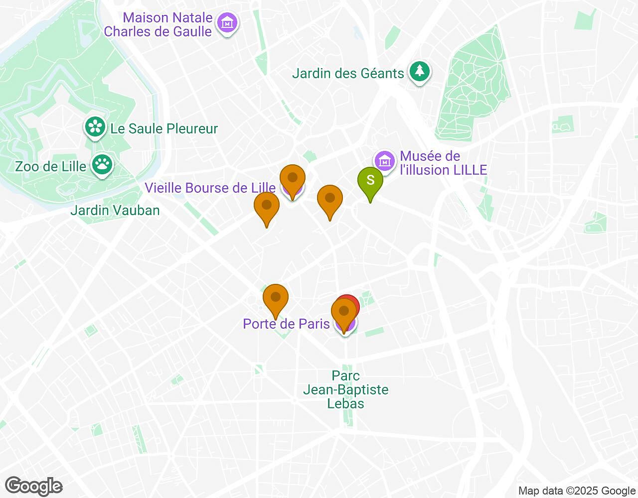 Interactive map for The Walter Case LILLE showing start point, end point and points of interest
