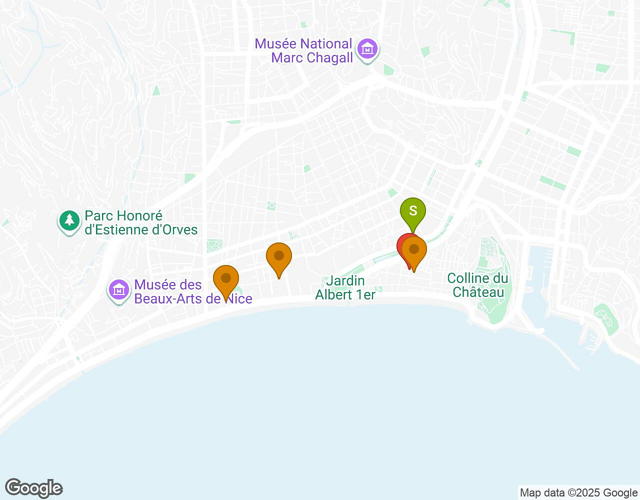 Interactive map for The Walter Case NICE showing start point, end point and points of interest
