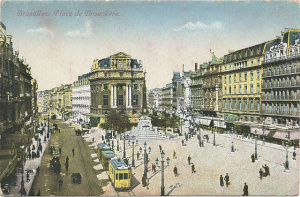 La fontaine Anspach (Sainte-Catherine) était à l’origine sur la Place De Brouckère