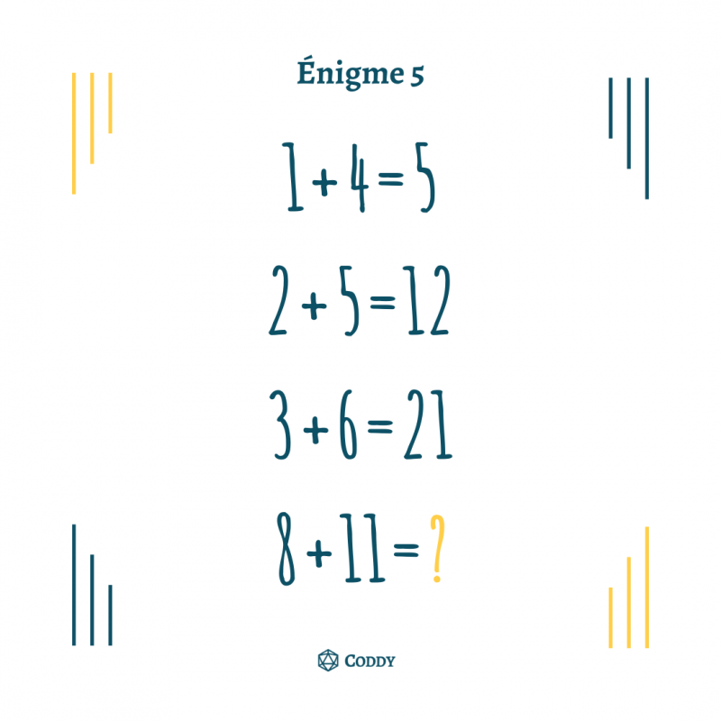 Énigme 5 - Calcul logique