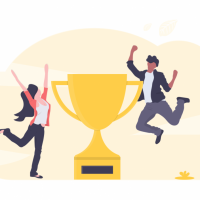 Un grand gagnant à la fin de l'événement !
