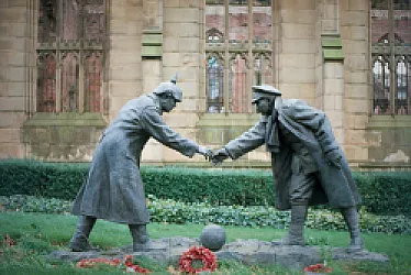 Christmas Truce Football Statue