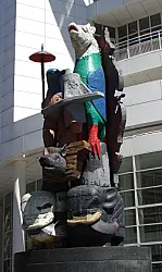 Grenouille avec parapluie