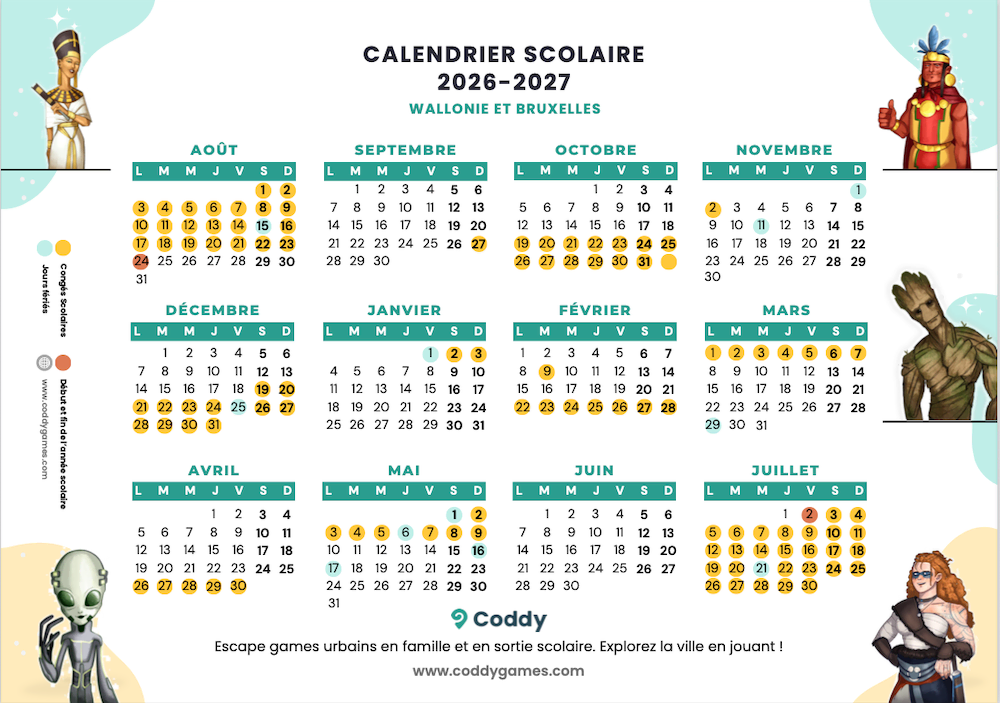 2026-2027 school calendar FWB